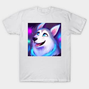 Cute Husky Drawing T-Shirt